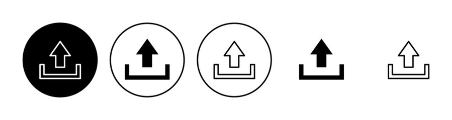 Upload icon set. load data symbol