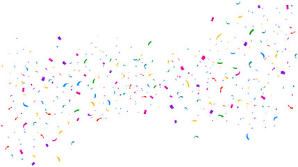 Naklejka premium Abstract colorful confetti on transparent background. Falling colorful confetti celebration element background. Vector illustration