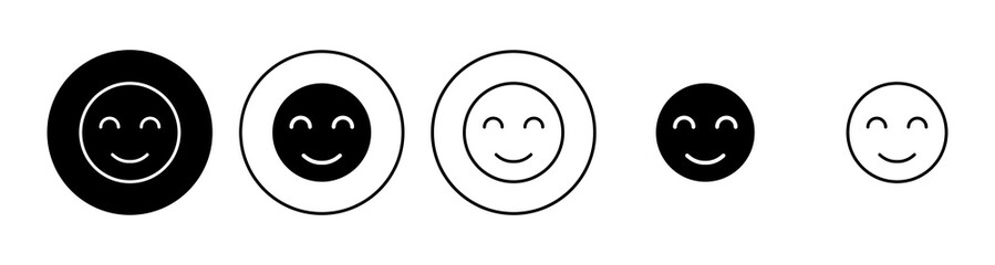 smile icon set. smile emoticon icon. feedback