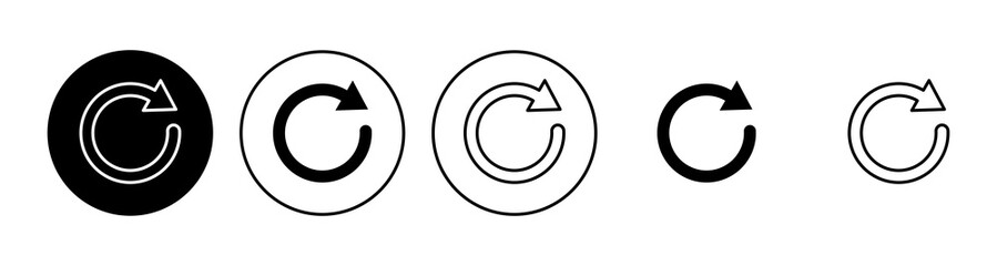 Refresh icon set. Reload icon vector. Update icon.