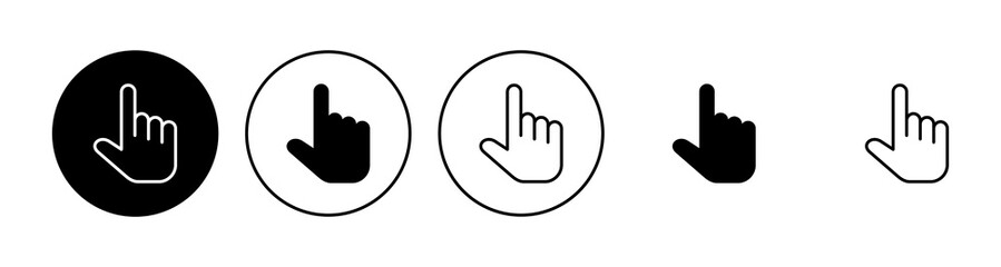 Hand cursor icon set. cursor icon vector. hand cursor icon click