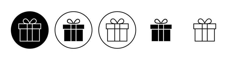 Gift icon set. gift vector icon. birthday gift