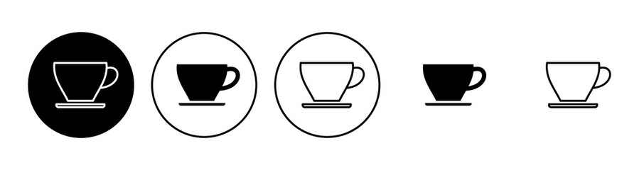 Coffee cup icon set. cup a coffee icon vector.