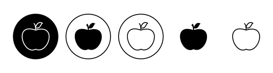 Apple icon set. Apple vector icon. apple symbols for your web design.