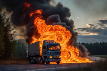 Lastkraftwagen Brand