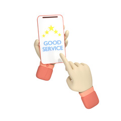 Customer Satisfaction 3D Illustration