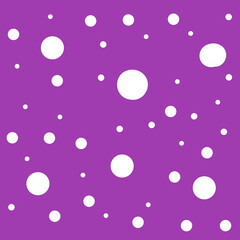 abstract purple background with white polka dots bubbles