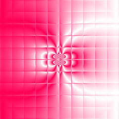 abstract background with pink and white squares and a flower in the center
