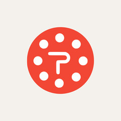 simple pizza food restaurant modern logo vector illustration template design