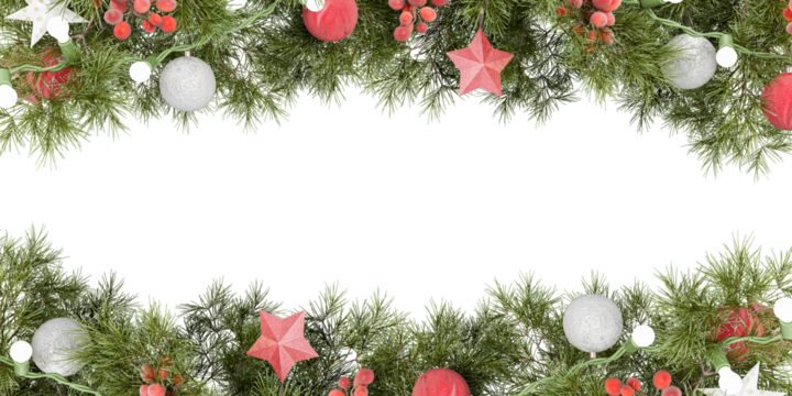 Christmas frame with fir branches