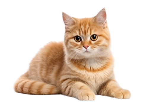 Redhead cat isolated on transparent background PNG