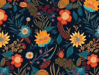 Meubelstickers australia flowers pattern background © Rosyad
