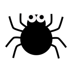 Halloween spider cartoon icon.