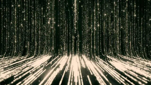 3d white matrix rain particles background