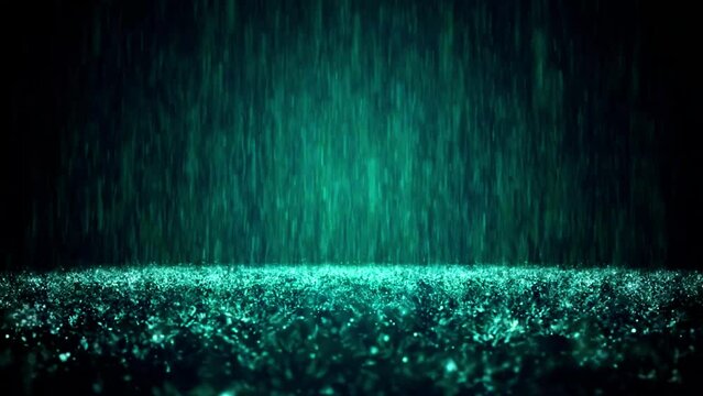 bluish matrix rain particles background