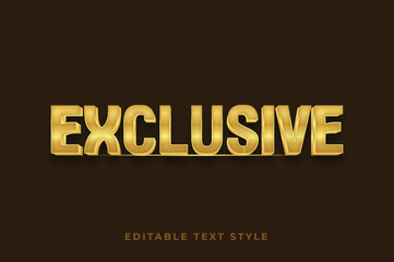 Exclusive 3d text style effect in with black background