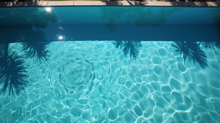 Fototapeta na wymiar Pool water realistic top view
