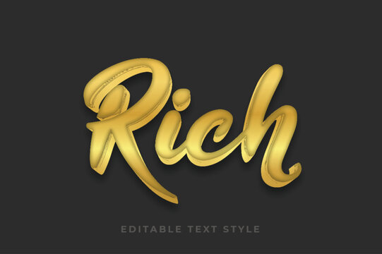 luxury editable rich text style effect in with black background