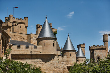 The medieval castle of the town of Olite, in Navarra. Spain