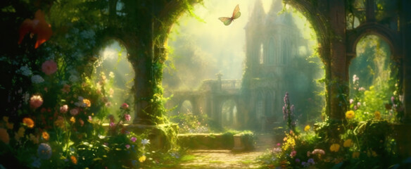 surreal, a beautiful secret garden. A quiet and bright place.