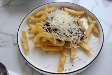 french fries with cheese