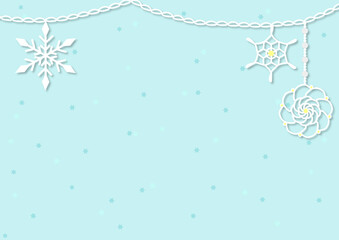 christmas background with snowflakes