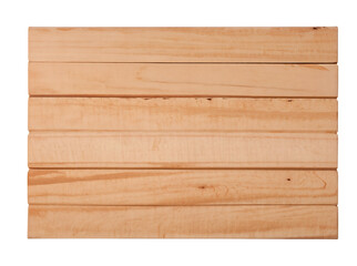 empty wooden blank top view isolated