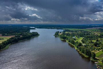 Fototapeta na wymiar Sasmaka lake in western Latvia.