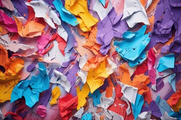 abstract colorful background of paper pieces