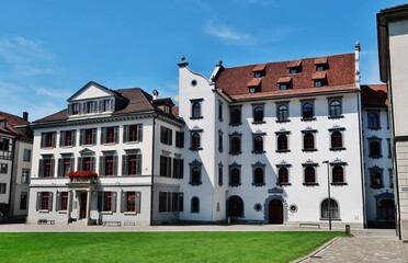 Fototapeta na wymiar St. Gallen, Ensemble am Klosterhof