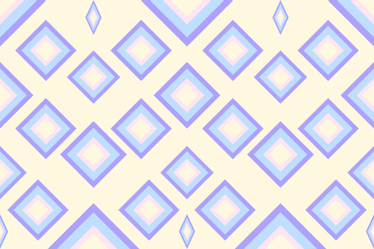 Geometric ethnic pastel color oriental pattern traditional Design for background,carpet,wallpaper,clothing,wrapping,fabric,Vector illustration.embroidery style.