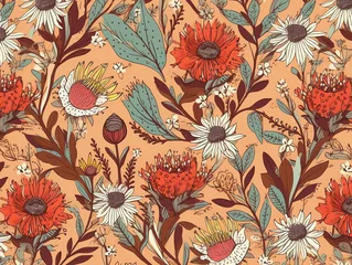 Poster Im Rahmen australia flowers pattern background © Rosyad