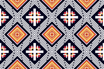 Geometric ethnic oriental seamless pattern traditional Design for fabric,carpet,clothing,background,wallpaper,wrapping,Vector illustration.aztec embroidery style.