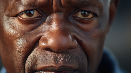 Fototapeta premium Portrait of an elderly Afro-American male.