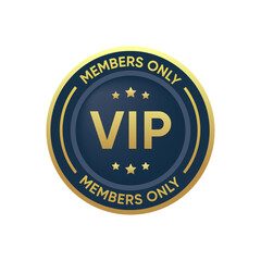 VIP members only badge sign illustration Vector design