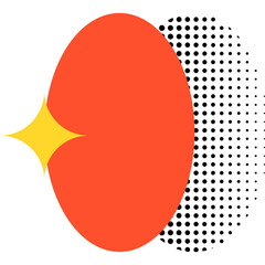 Modern geometric memphis with sparkle