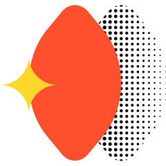 Obraz premium Modern geometric memphis with sparkle