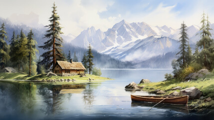 Obraz premium lake in the mountains