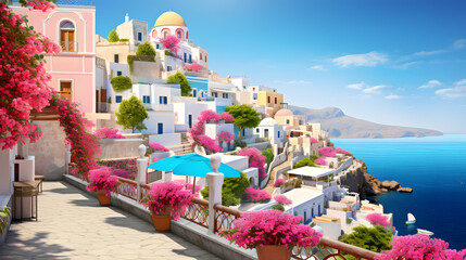 Immerse yourself in the Mediterranean's timeless charm with this mesmerizing image. Charming coastal villages nestled along the shoreline exude a sense of serenity and cultural richness. White-washed