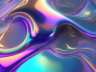 Liquid marble background with holographic gloss texture