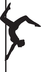pole dancing silhouette
