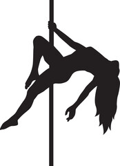 pole dancing silhouette