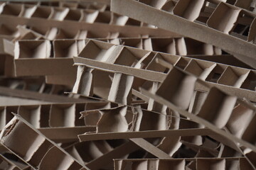 close up of honeycomb cardboard cutout