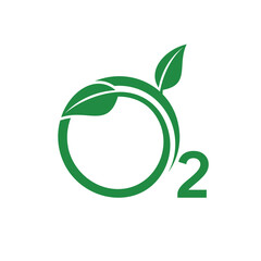 illustration of oxygen, o2 icon, vector art.