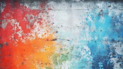 Spray painting concrete wall background. Generative AI