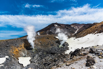 View from Asahidake, the highest mountain in Hokkaido, Japan