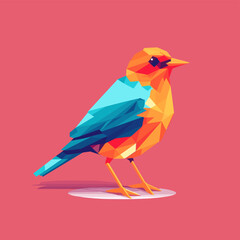 Vector logo cute bird, bird icon, bird sticker