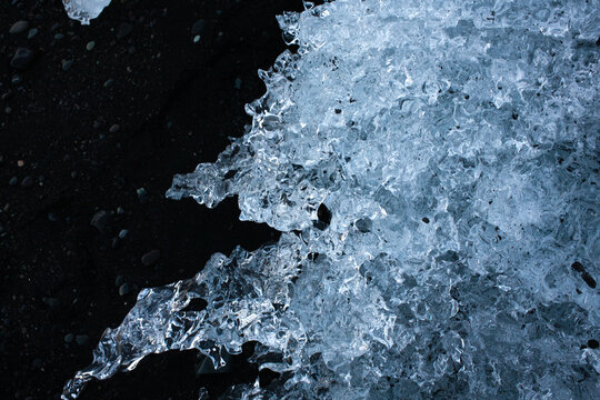 Diamond Beach is a striking black-sand beach famed for the huge, glistening iceberg fragments drifting ashore.