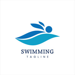Fototapeta premium Swimming logo concept design