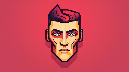  a man's face with red eyes and a mohawk.  generative ai